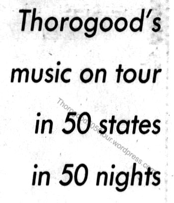 35 George Thorogood 50 50 Tour Maryland Review Pt 1 Evening Sun Nov 27 1981 pg B1