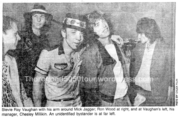 47 Stevie Ray Vaughan Mick Jagger Ron Wood Danceteria New York City NY Daily News May 16 1982